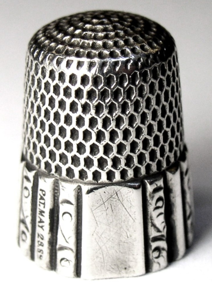 Antique Simons Bros. Sterling Silver Thimble “Fluted Octagon” C1890s