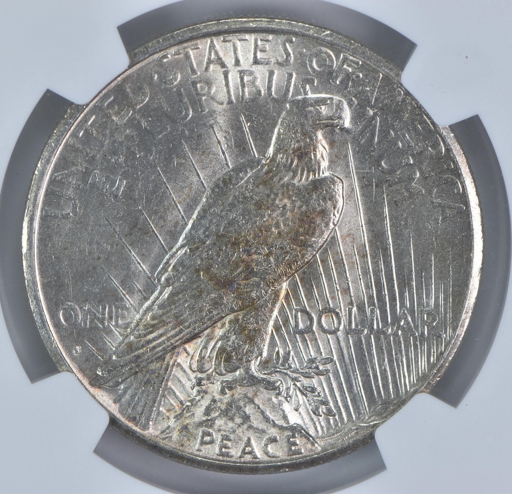 1925-S Peace Silver Dollar BU NGC Flag Label
