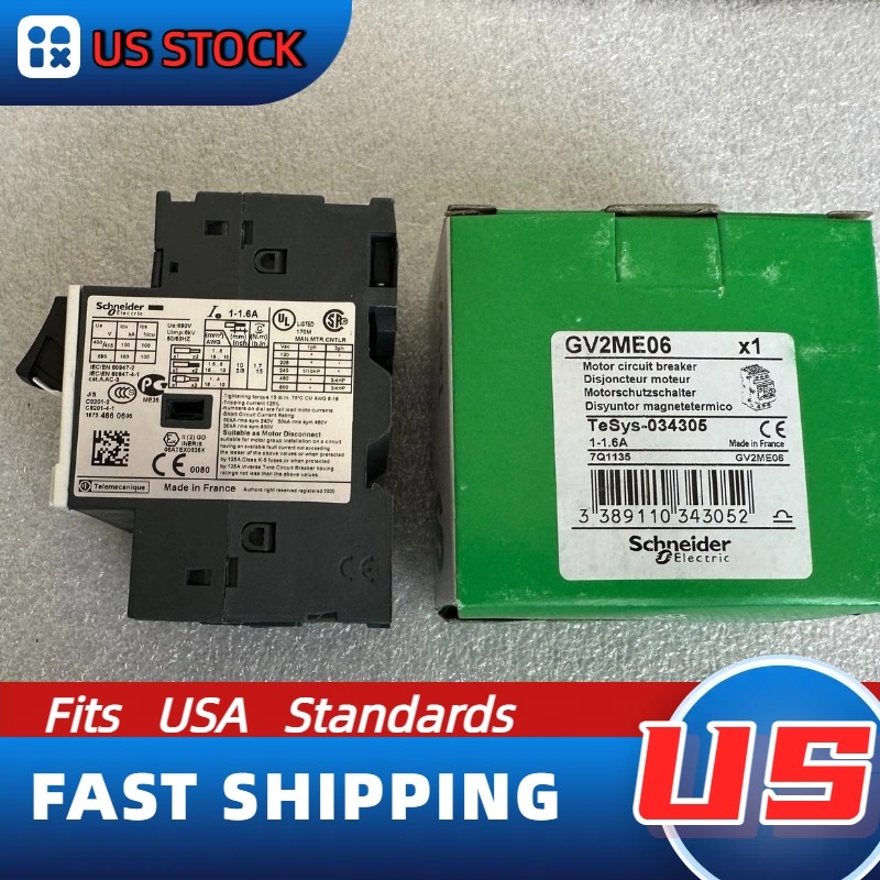 GV2ME06 Schneider NEW Manual Starter Protector: Expedited Shipping, US In-Stock