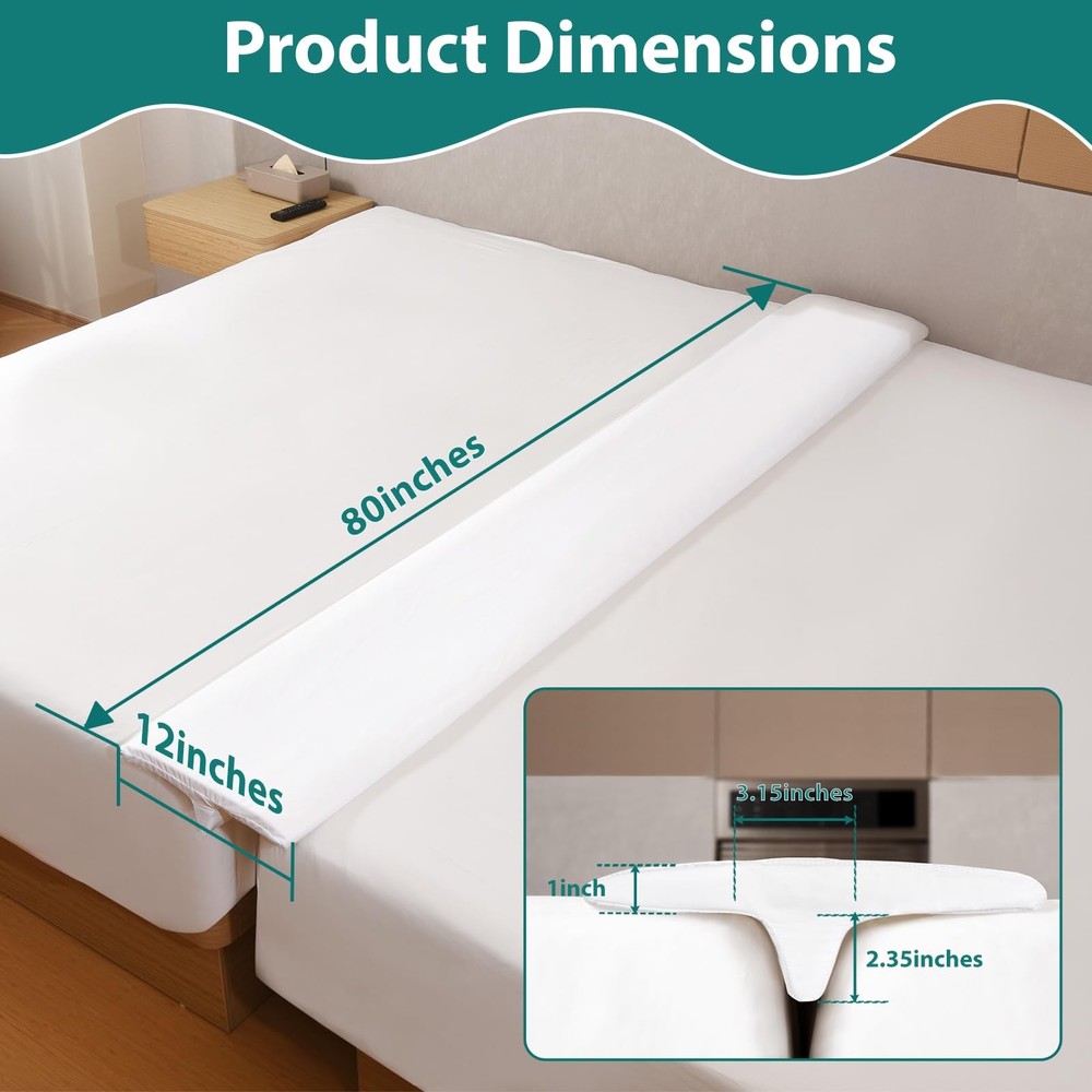 Selectico 12" Extra Wide Split King Gap Filler for Adjustable Bed, Bed Bridge Tw