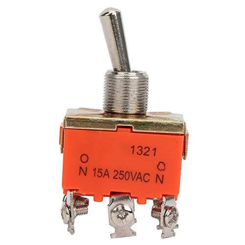 10PCS Mini Toggle Switch E-TEN1321 AC 250V 15A ON-ON 6 Pin 2-Position Toggle