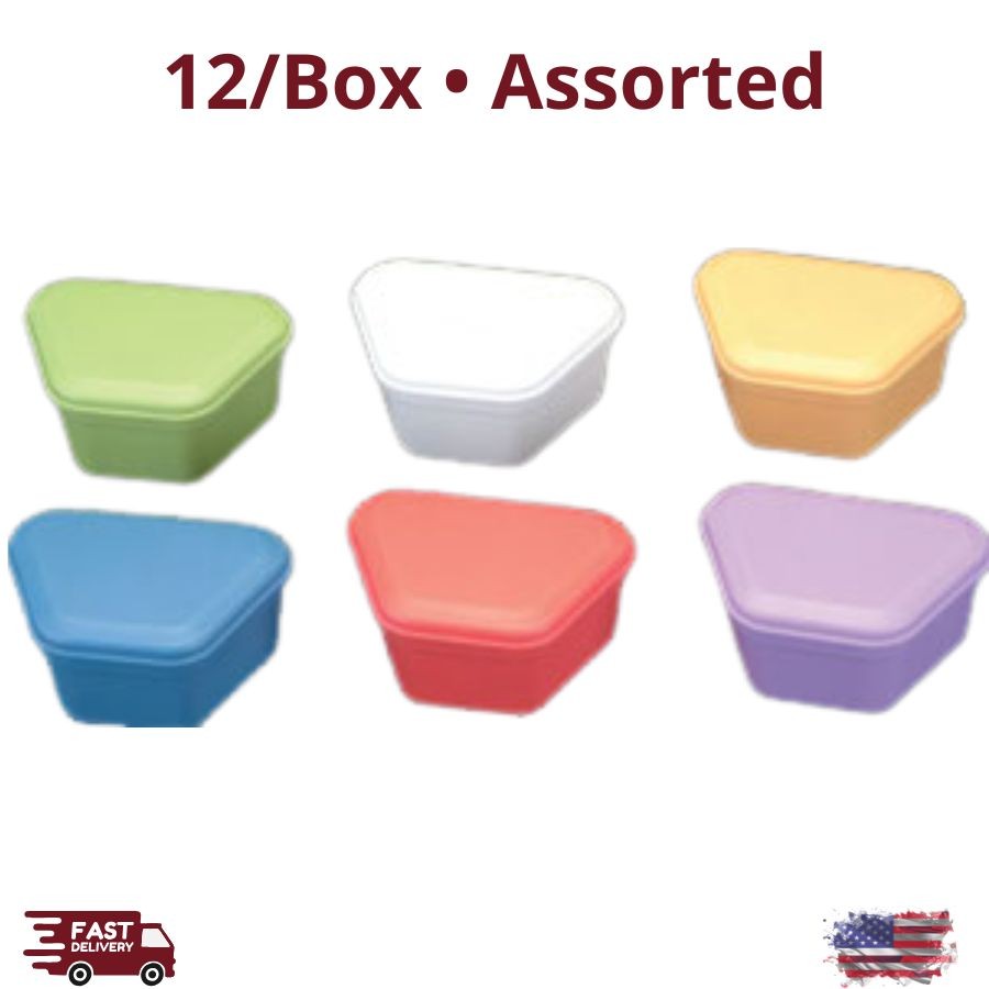 Dental Denture Box 12/Box 2" Deep Heavy Gauge Soft Plastic Storage Container