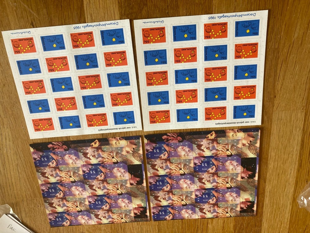 Netherlands multiple complete mnh christmas stamp sheets pristine