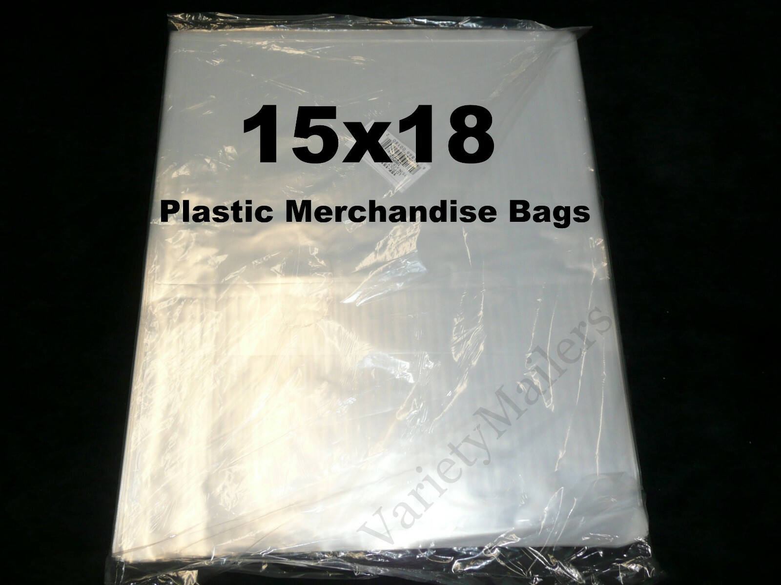 100 Poly Merchandise Bags 15''x 18'' Clear 1 Mil Apparel Plastic Bags 15x18