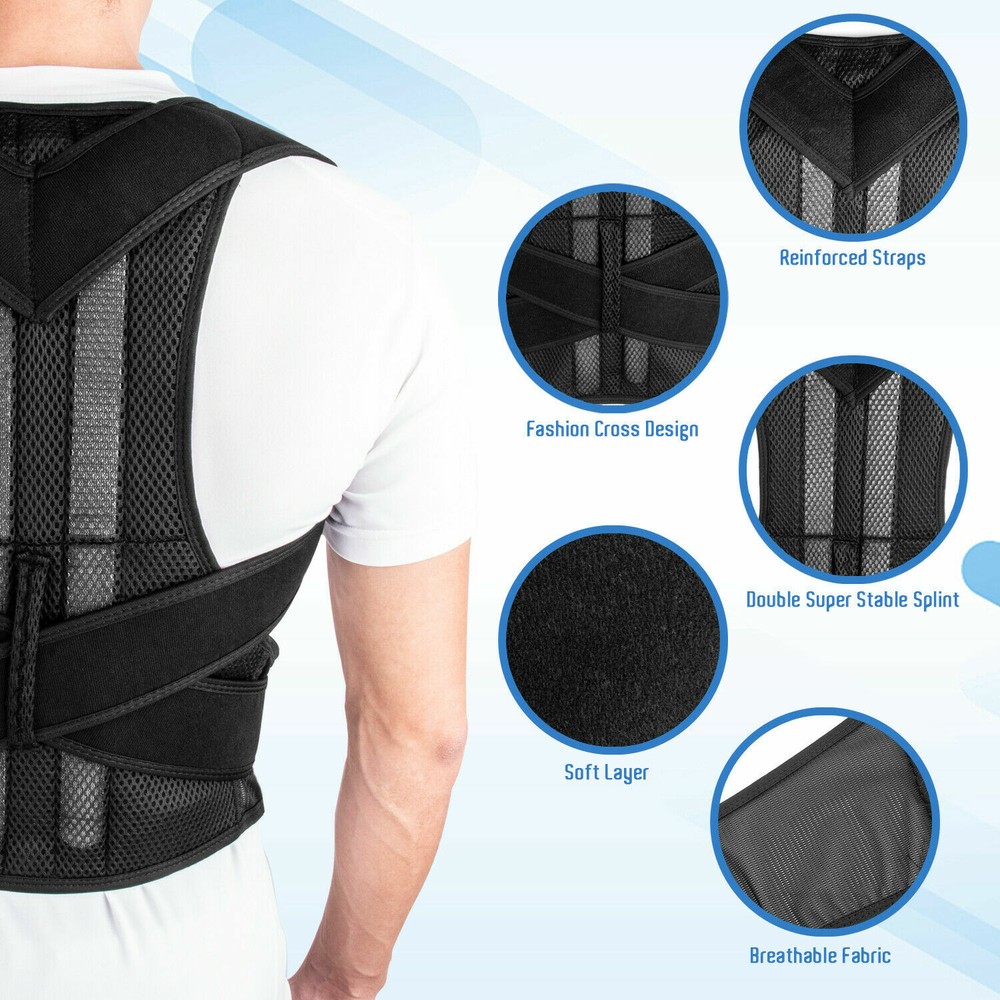 Corrector Brace Back Posture Corrector Women Men Support Adjustable Belt.