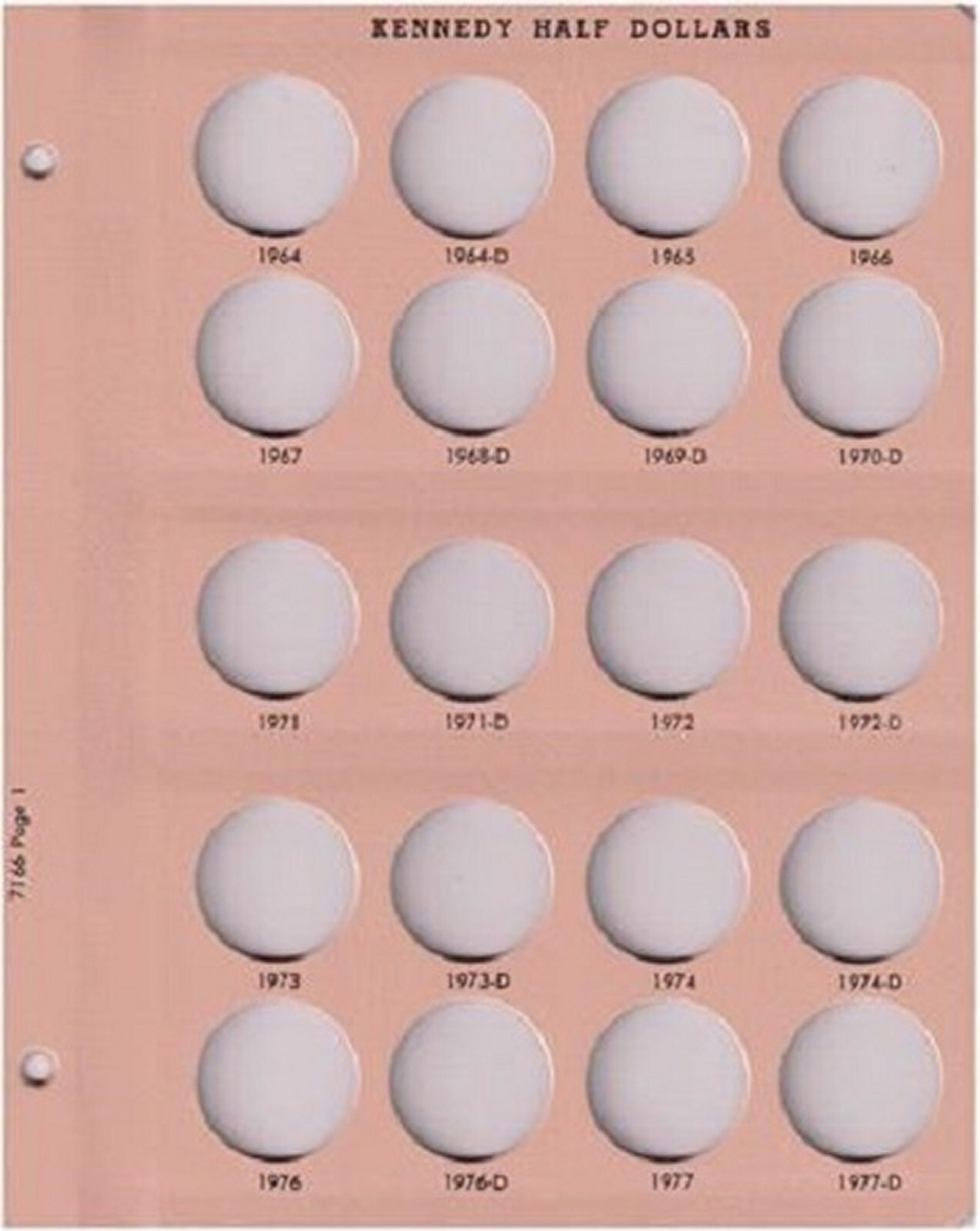 Dansco Coin Album 7166 Kennedy Half Dollar 1964-2027 (To Date) Book 50 cent