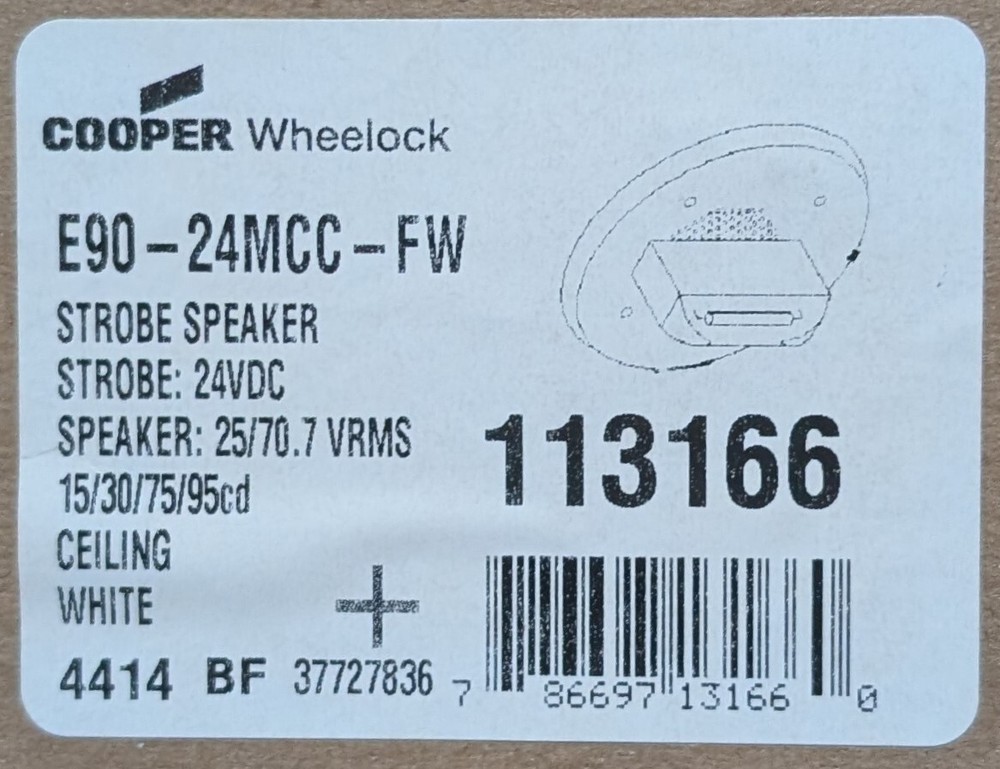 Cooper Wheelock E90-24MCC-FW - MANY AVAILABLE SAME DAY SHIPPING
