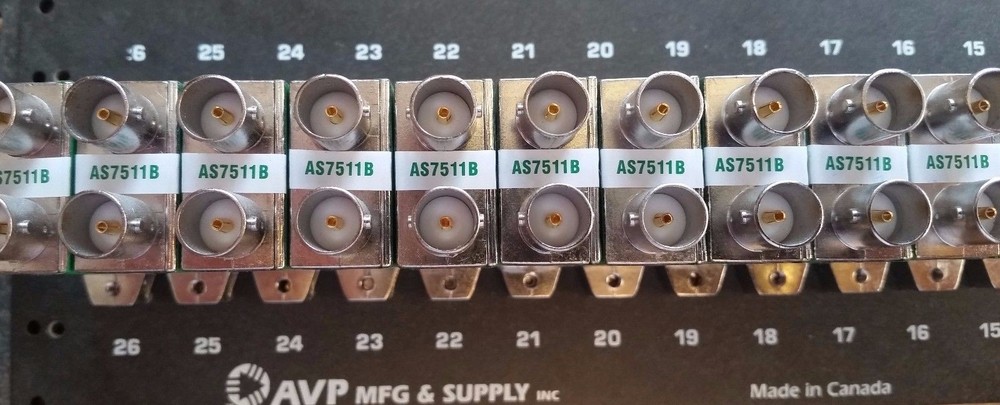 2 RU Panel 26 AVP-AS7511B Non-Normaled Terminating Jacks Patchbay