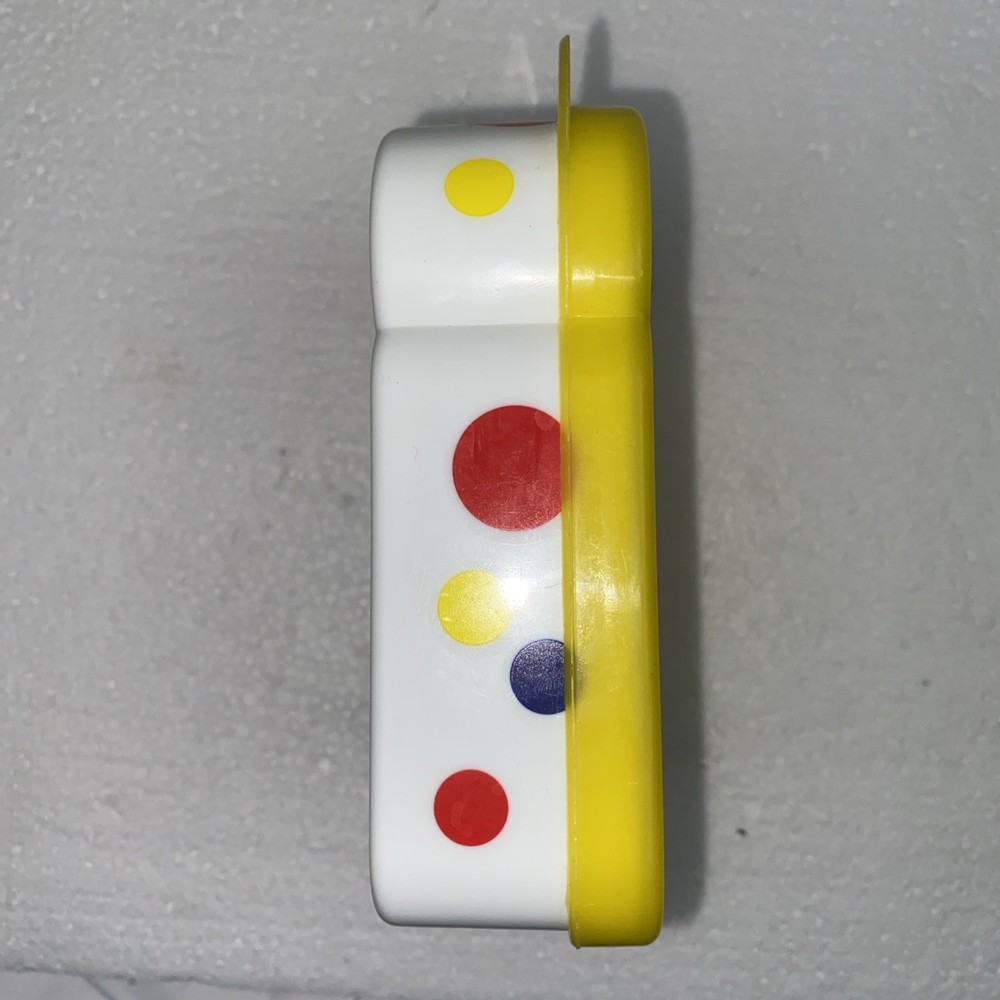 Sandwich Container Wonder Bread White Plastic Dots Yellow Lid