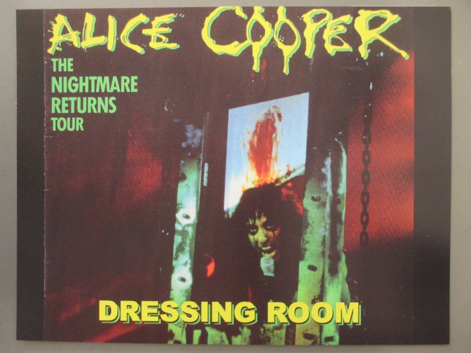 Alice Cooper Official Door Sign approximately 8" X 10" Dressing Room Nightmare !