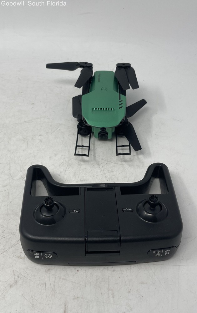 Pioneer Black Green Foldable Obstacle Avoidance Drone With Controller Not Tested