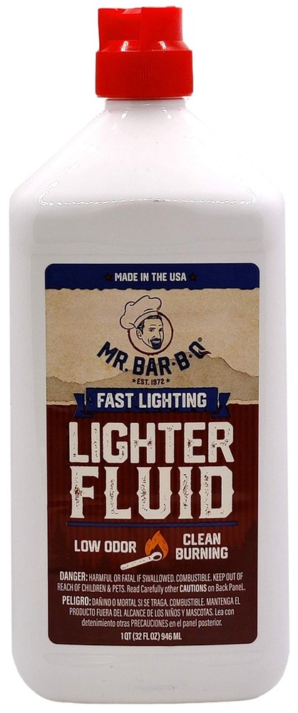 1 Quart Lighter Fuel Bottle, Clean Burning & Fast Lighting 1 Pack, Clear