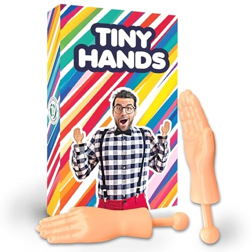 DR DINGUS Tiny Hands (1 Pair) - Mini Hand Stick Puppet - Pocket Sized Hilarity