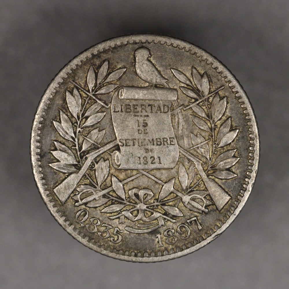 1897 Guatemala Silver 1 Real