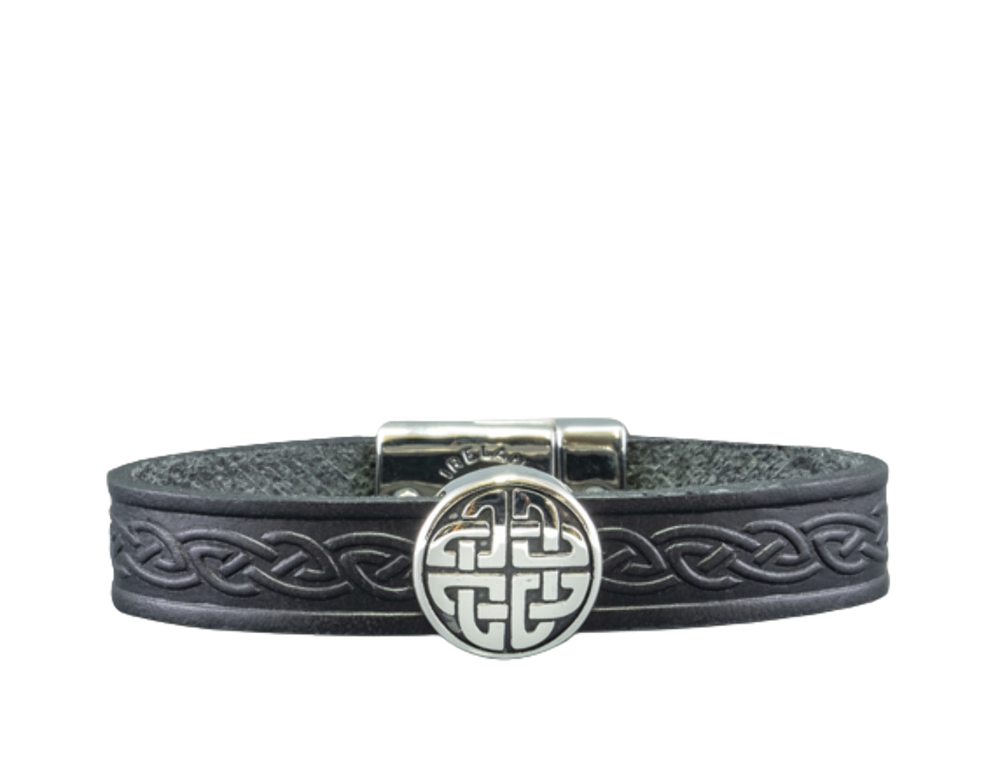 Lee River Celtic Knot Leather Cuff Bracelet