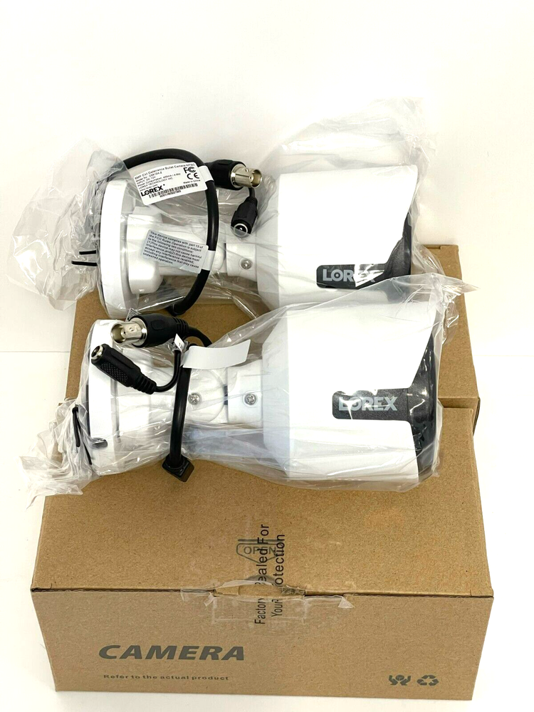 Lorex C581DA 5MP HD Active Deterrence Bullet Security Camera and Cable, 2 pack