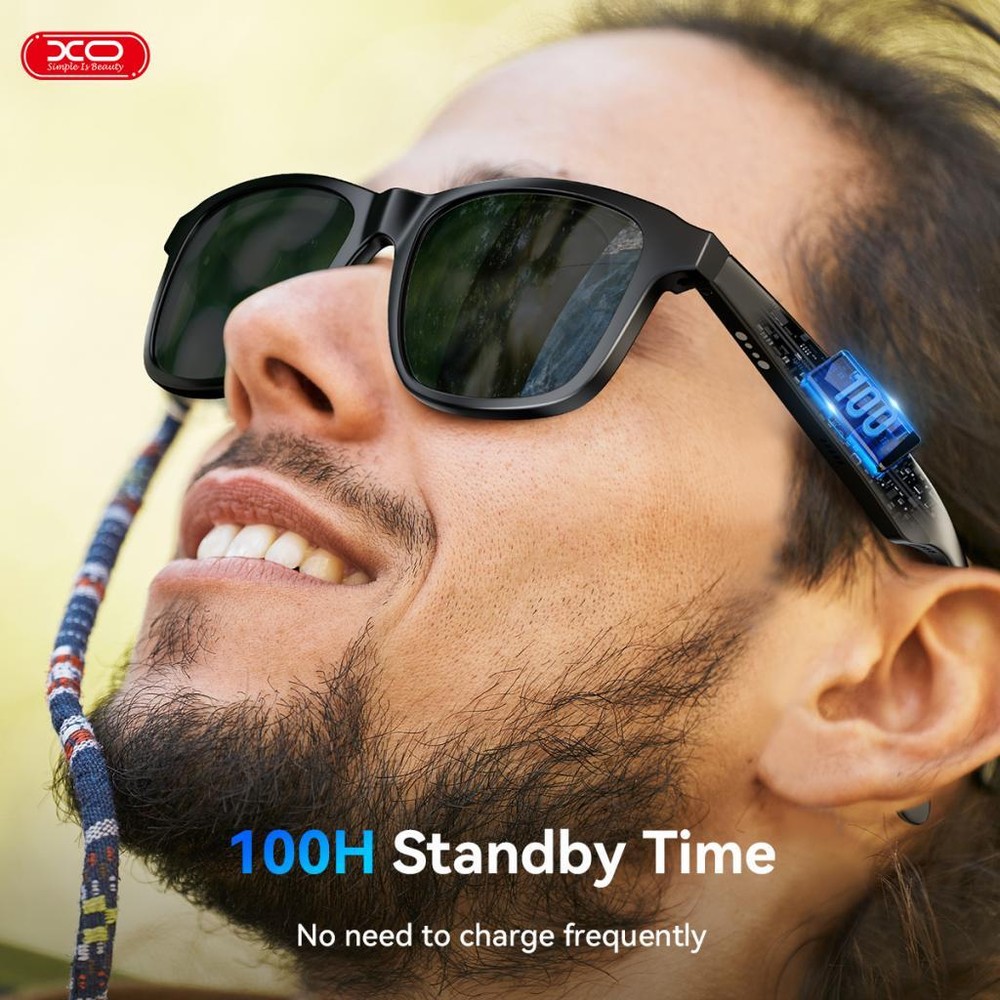 Men Smart Bluetooth Glasses Safety Sunglasses Rectangular Audio UV Protection US