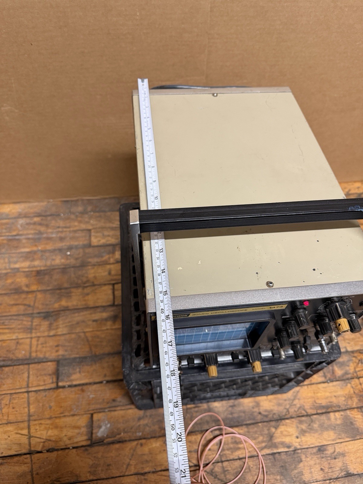 Vintage B&K Precision 1474 Oscilloscope Dual Trace 30 MHz Powers On For Parts