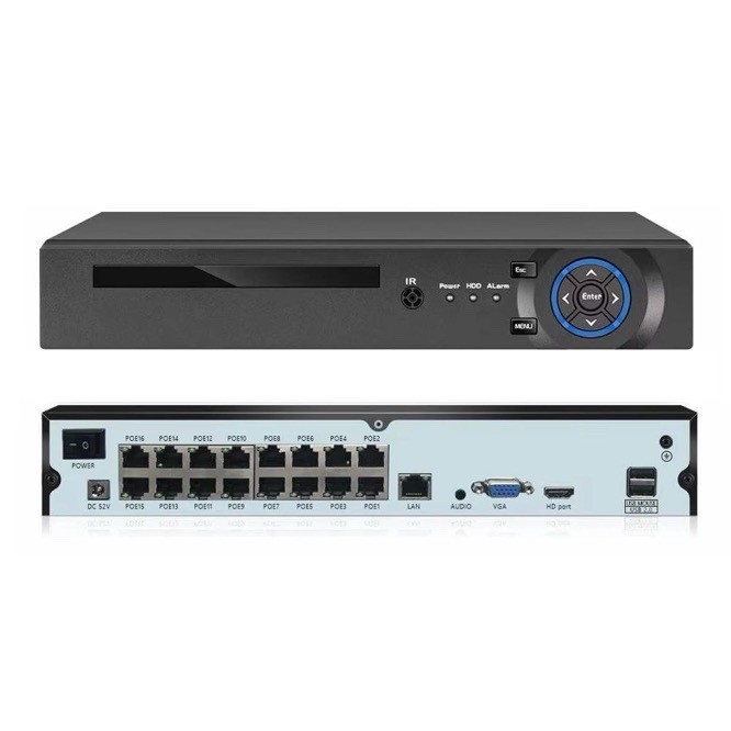 4K 16CH HD 8MP NVR Video Recorder 2TB HDD + POE Splitter /USB Drive / RJ45 cover