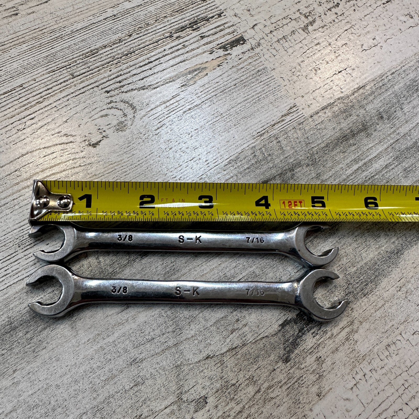 Easco USA 7/16" X 3/8" 6 Point Flare Nut Line Wrench 60114 Lot of 2