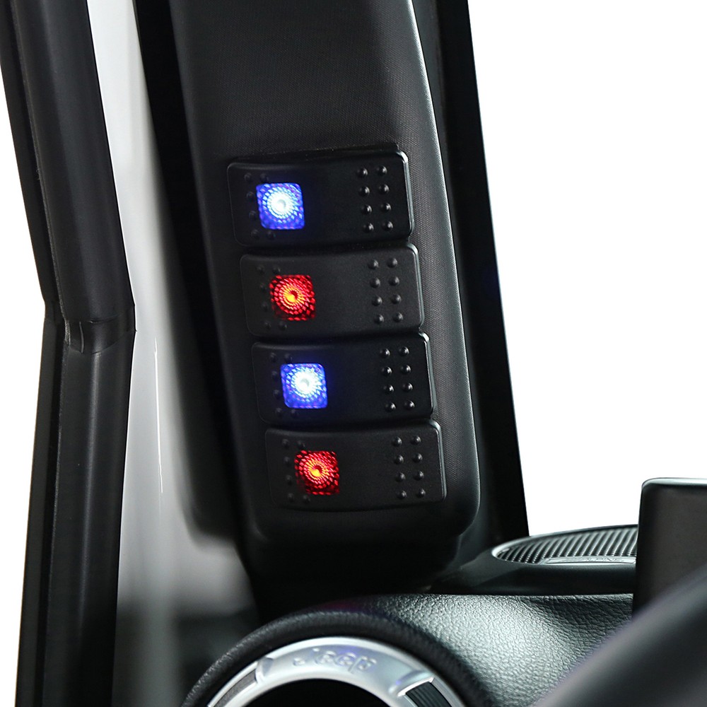 Fit 2011-2018 Jeep Wrangler JK Light Switch Panel A-Pillar Switch Pod+ 4x Switch