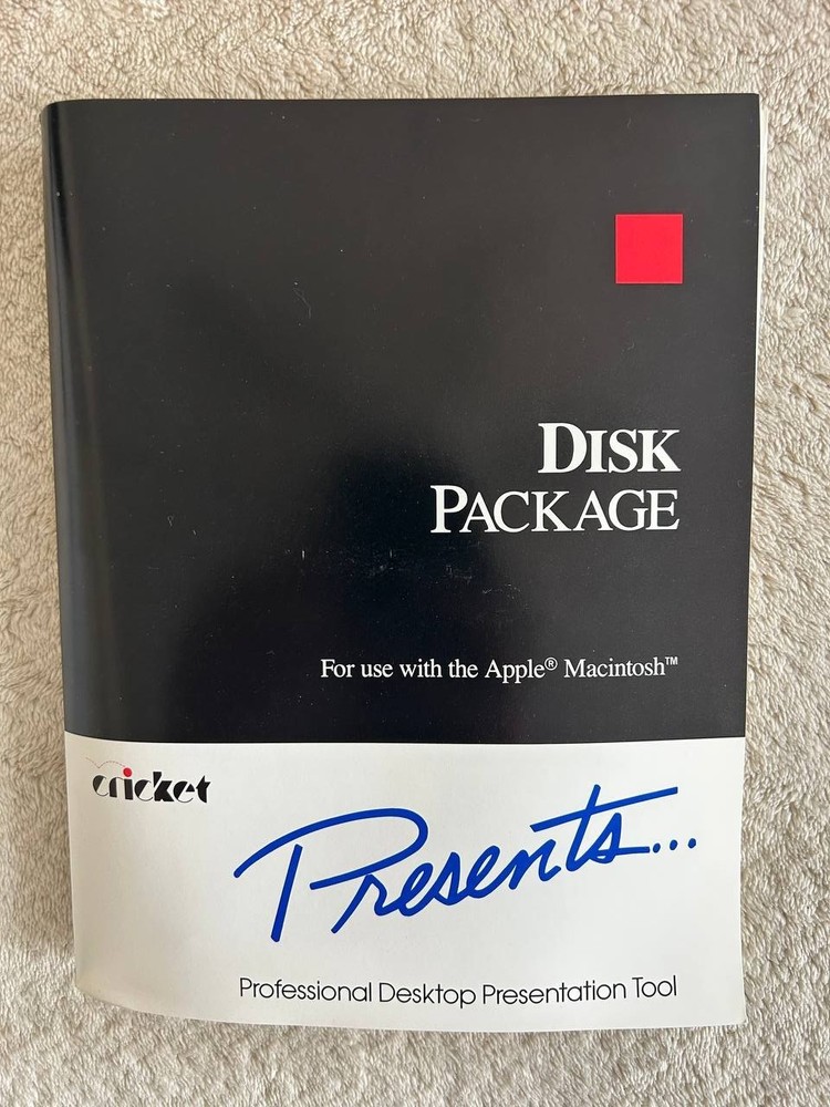 Cricket Presents. Professional Desktop Presentation. Vintage software Macintosh