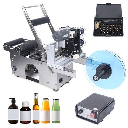 MT-50D Semi-automatic Labeller Round Bottle Labeling Machine Date Coding Machine