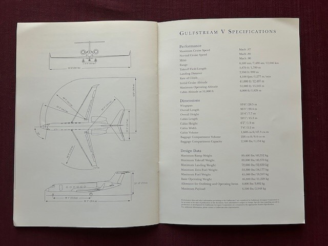 Gulfstream V 1995 Brochure
