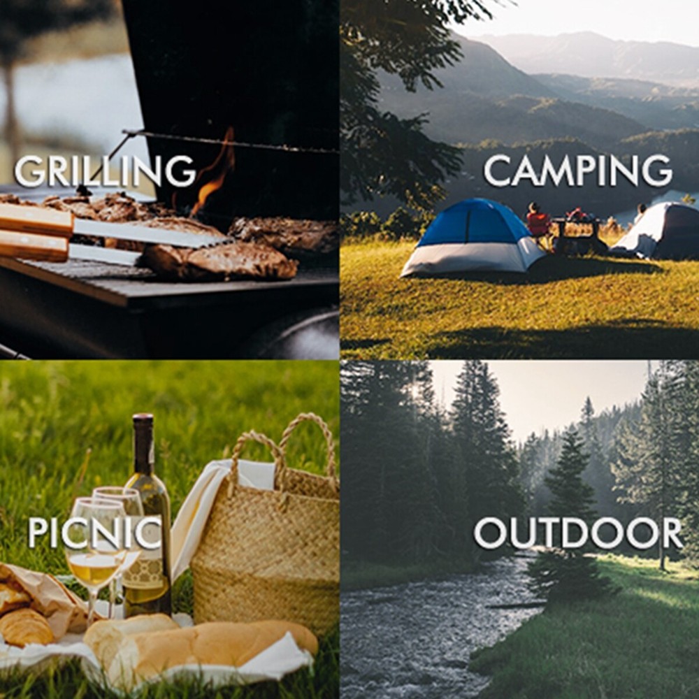 VILLEY 3-ft Portable Camping Table Grill Folding Table Lightweight Camping Table