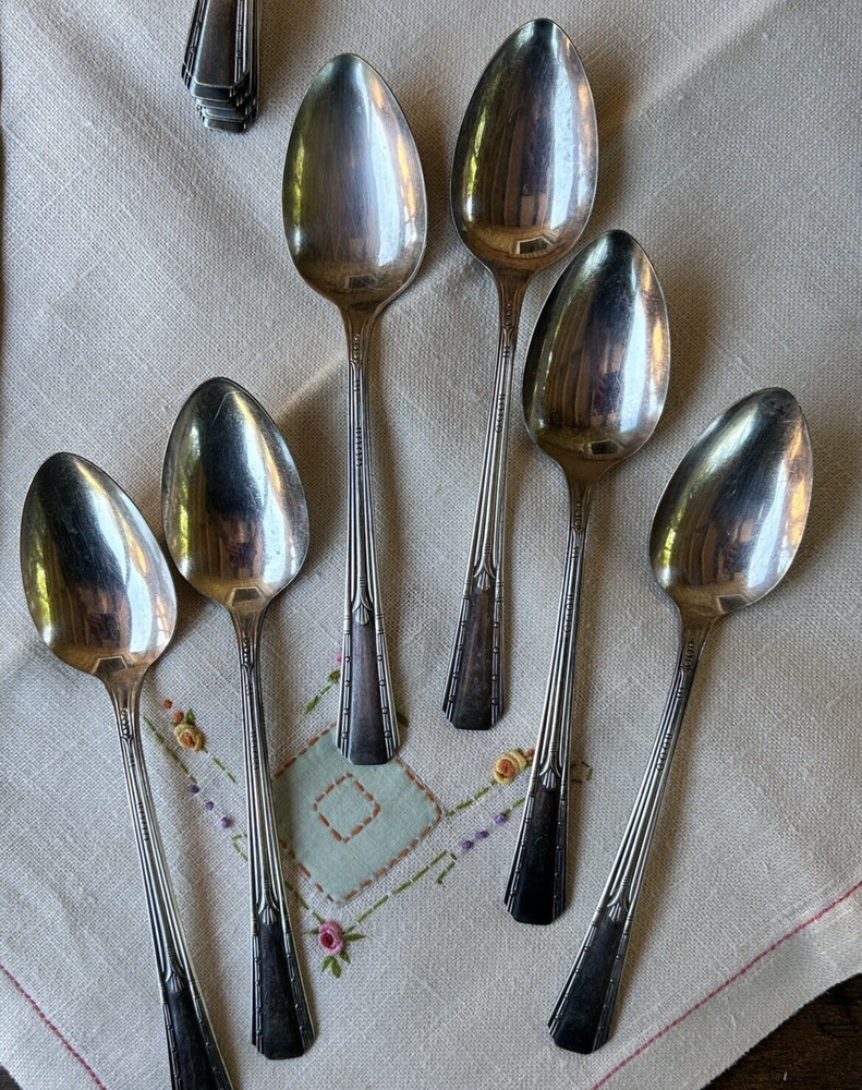 Simon L & George H. Rogers Silverplate Six Place Settings