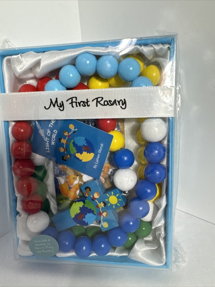 Human Mundi "My First Rosary" Wooden Rosary Beads Multicolor Rainbow
