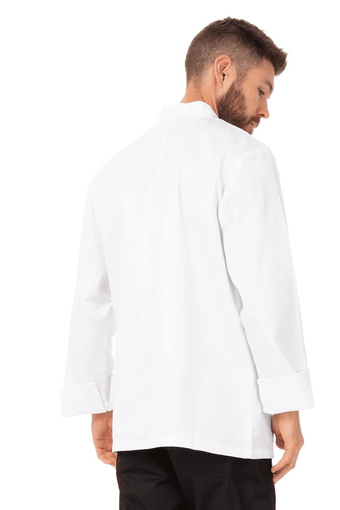 Men's Le Mans Chef Coat, White, Small