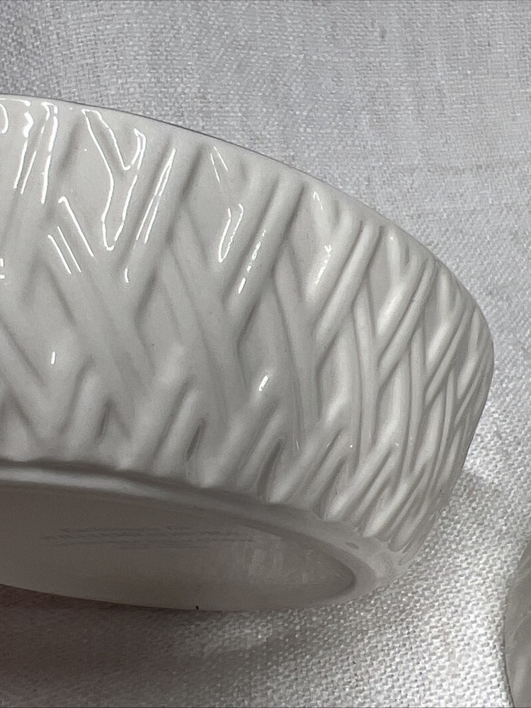 4! New Williams Sonoma Damask Easter Ramekins Baking Oven Safe Set Dish Priority