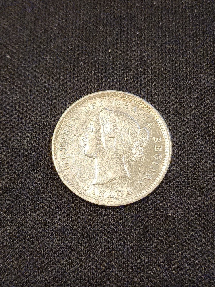 1898 Canada 5 Cents Silver Coin