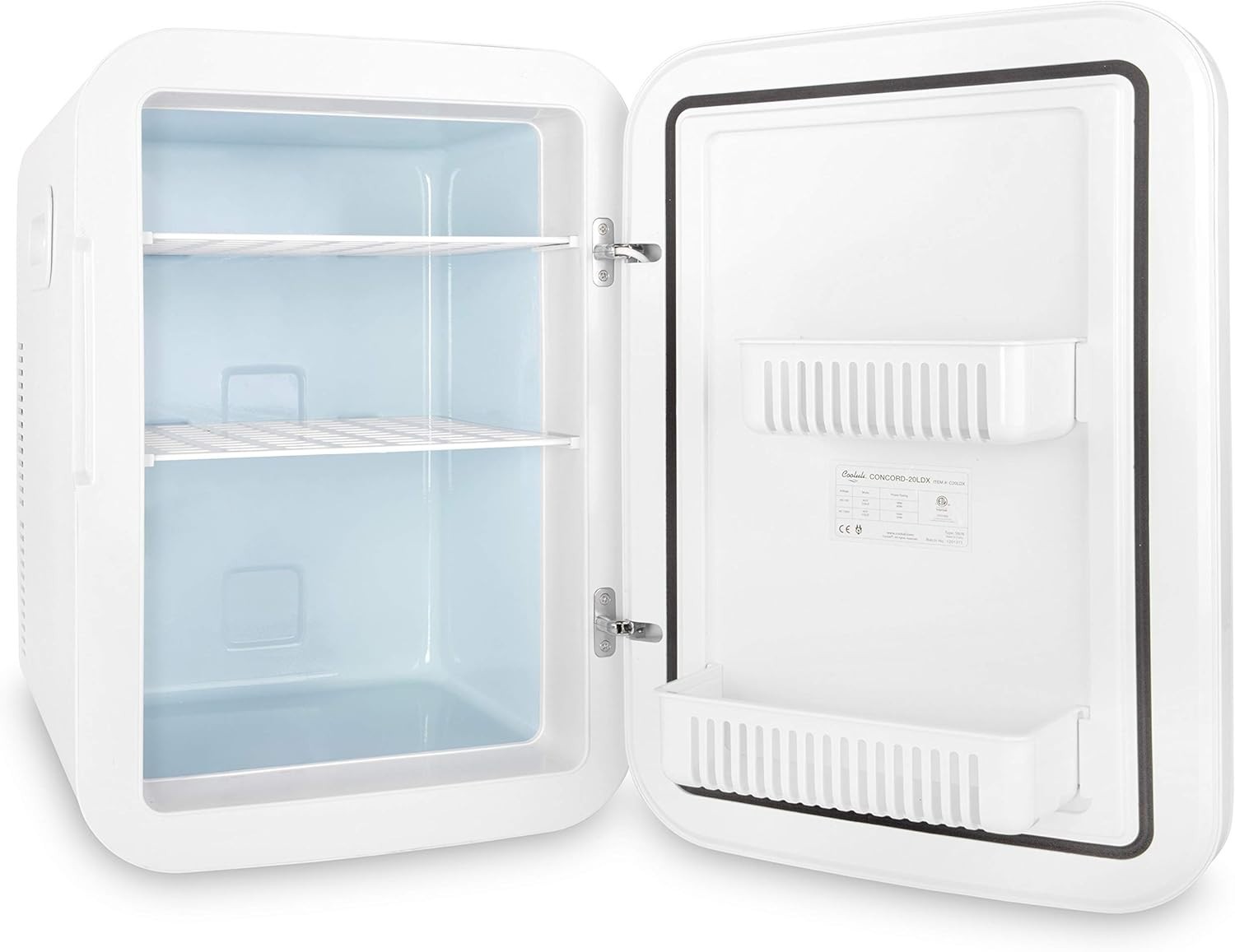 Cooluli 20 Liter Mini Fridge with Temperature ControlWhite Thermoelectric Cooler