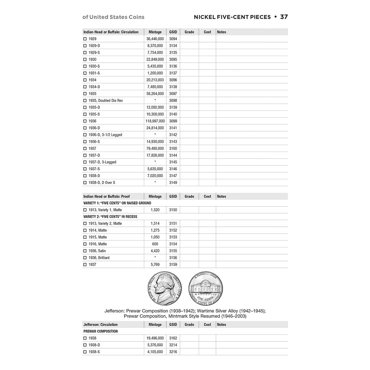Official Red Book: Check List and Record Book of United States Coins