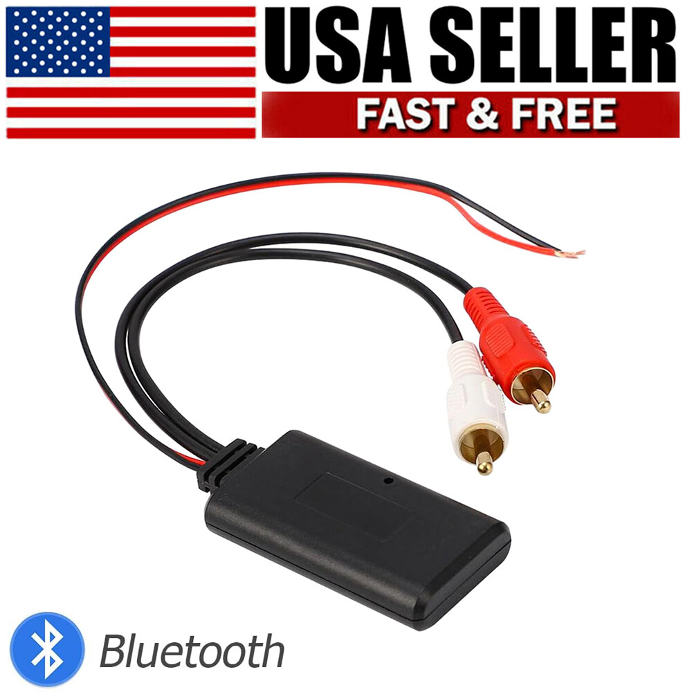 Car Audio Stereo Bluetooth AUX Receiver Module 2 RCA Interface Cable Adapter