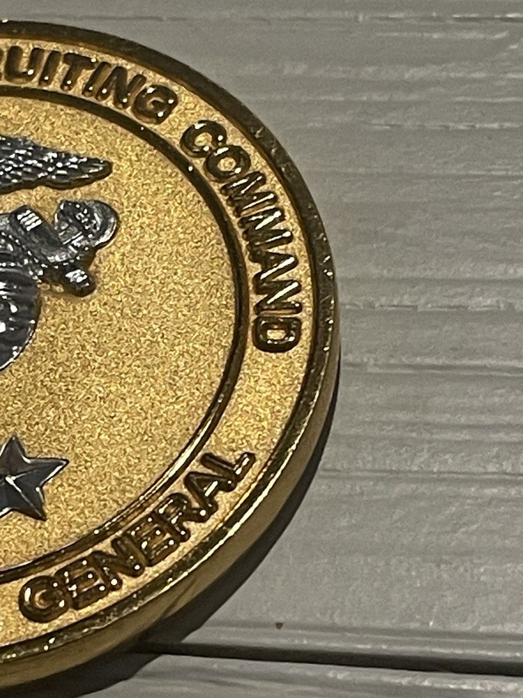 Marine Corps Recruiting Command Challenge Coin Presented by 2-Star General USMC