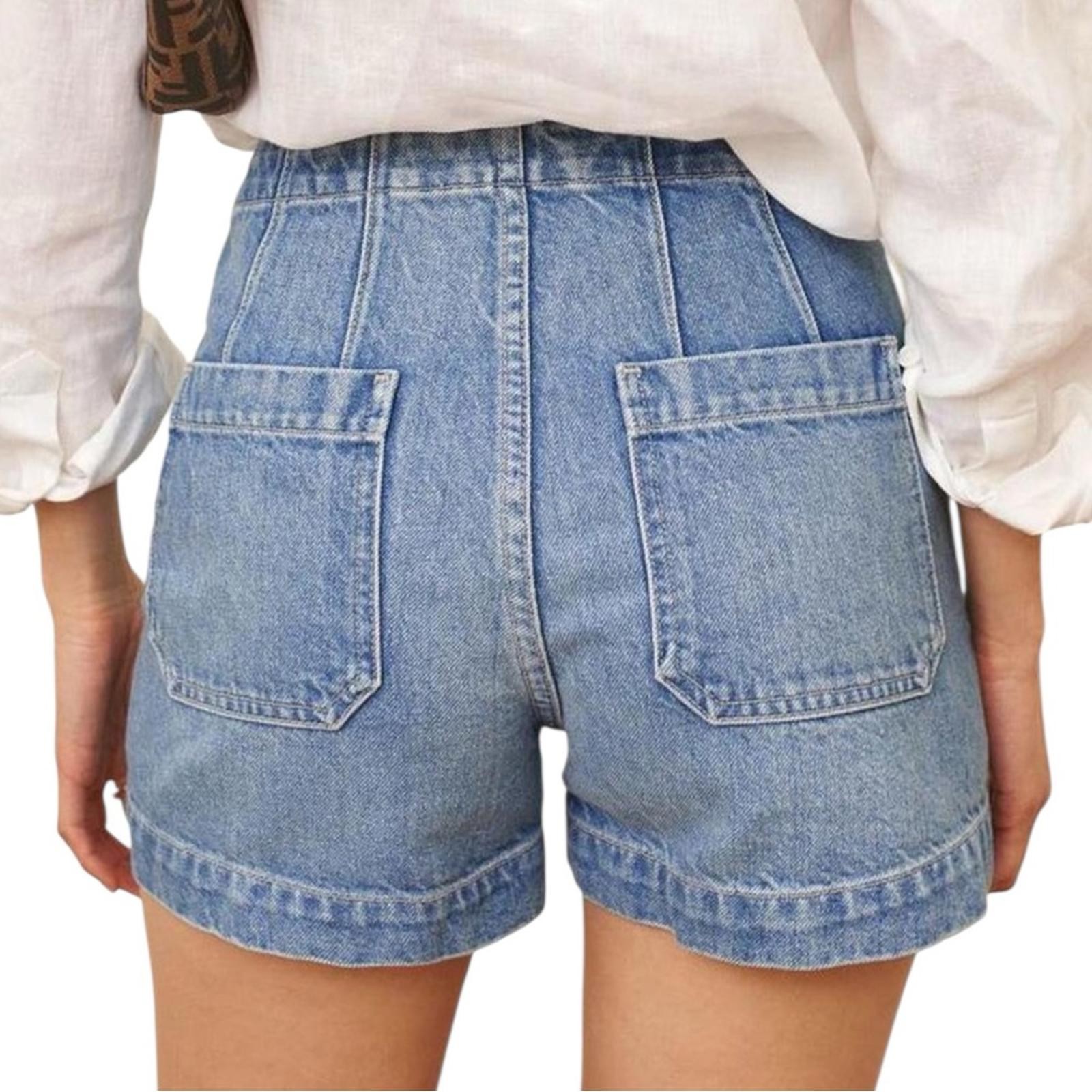 Reformation Eloise Denim Short size 29 High Waist Exposed Button Fly