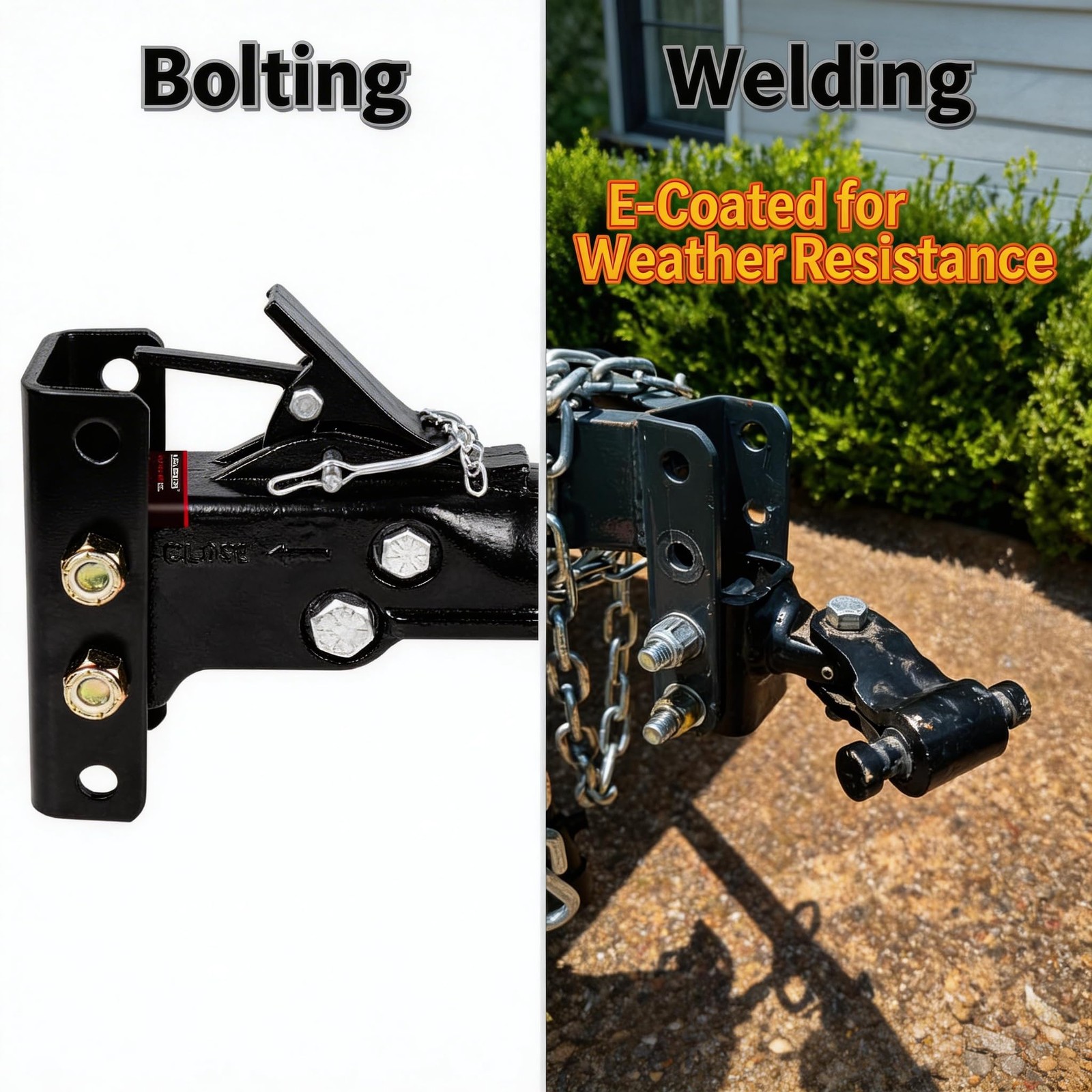 3-Position Adjustable Trailer Coupler Channel Bracket, 3" Inner Width with 2"...