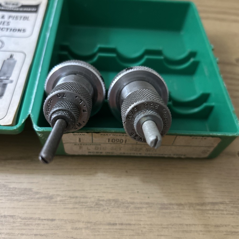RCBS PRECISIONEERED .222 REMINGTON RELOADING DIE SET, GROUP A # 10901