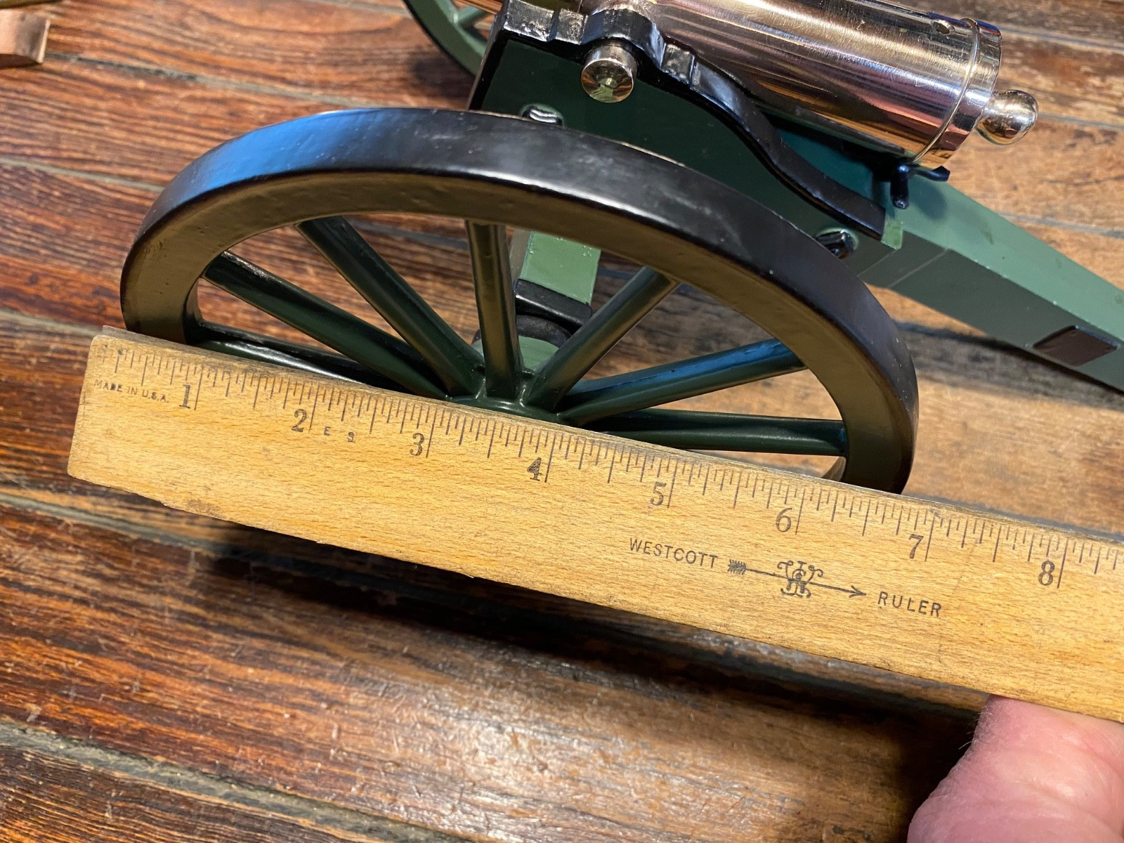 Vintage Polished Bronze Working Black Powder Signal Cannon 8 1/4" Barrel 16"long