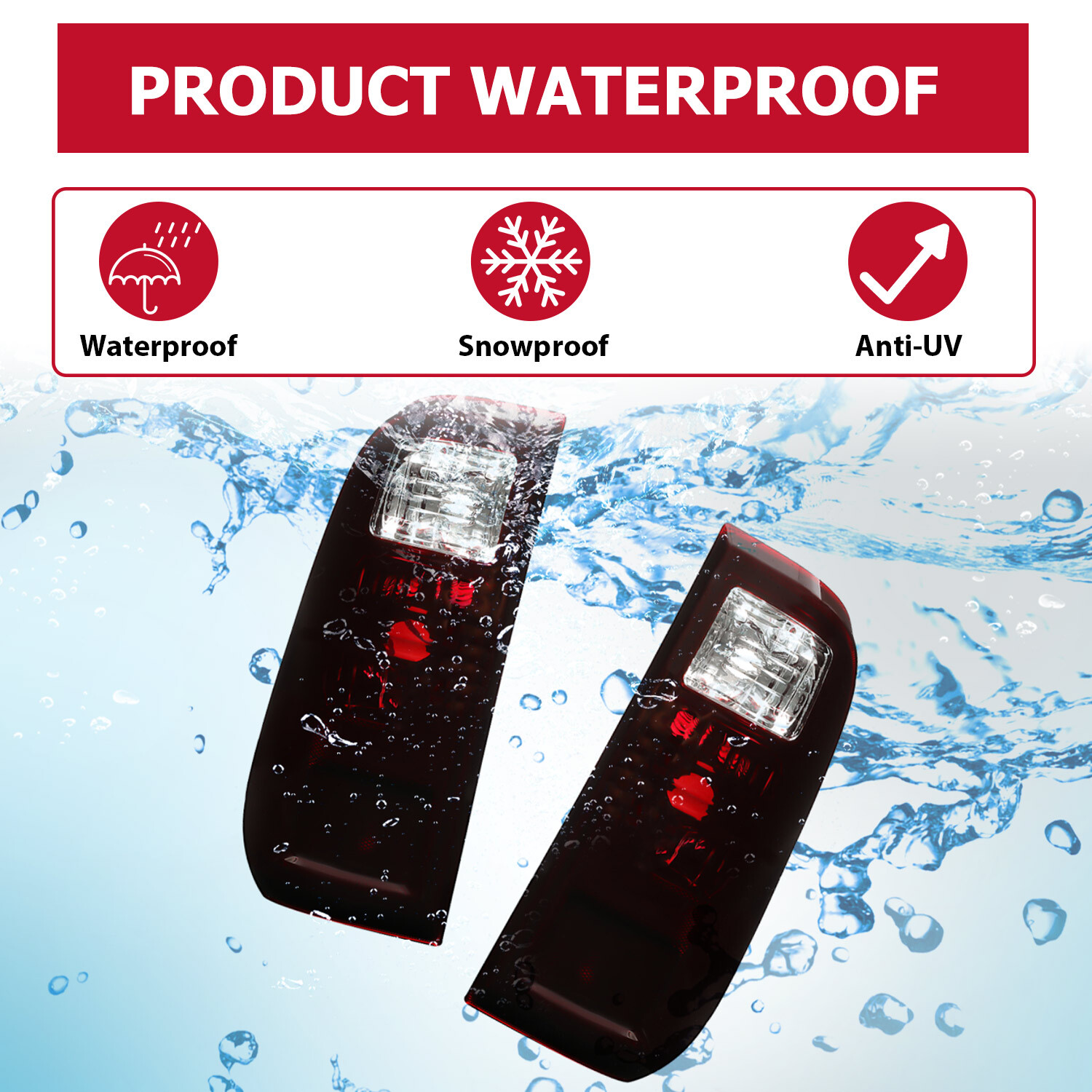 Red Smoke For Ford F250 F350 F450 F550 Super Duty 2008-2016 Tail Lights Pair