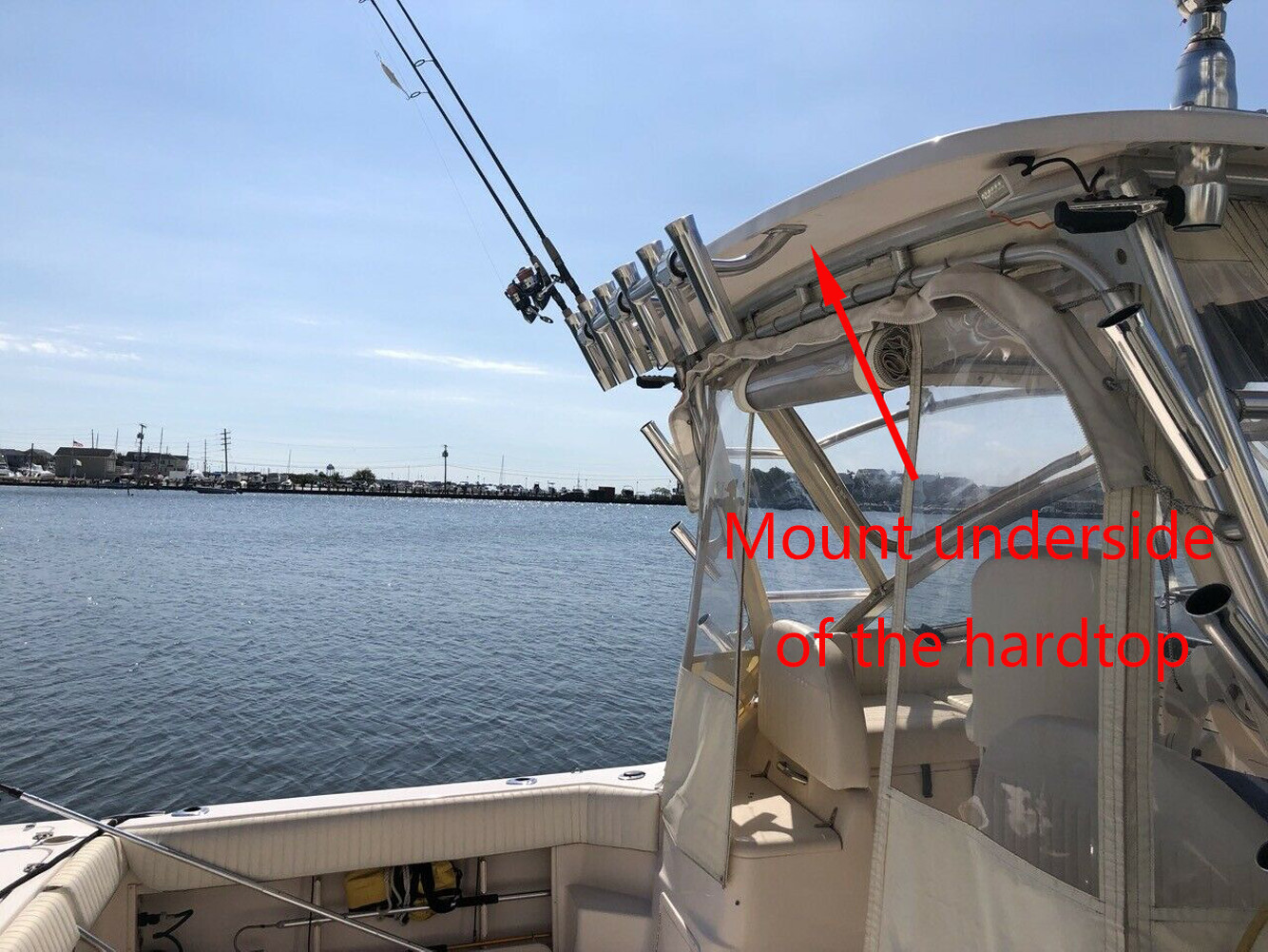 Brocraft Boat Hardtop Rod Rack/Boat T-TOP Rod Rack/Boat Rocket Launcher