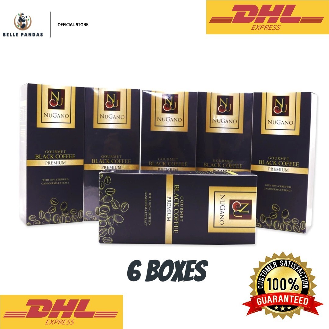 6 X Nugano Black Coffee Premium 100% Organic Ganoderma  + EXPRESS SHIPPING