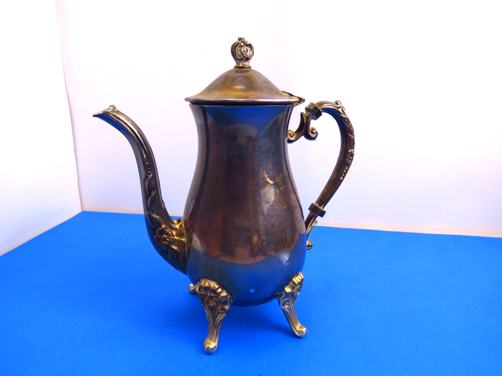 Sheridan Silver Plated Ornate Pitcher Teapot 9.5 Inches
