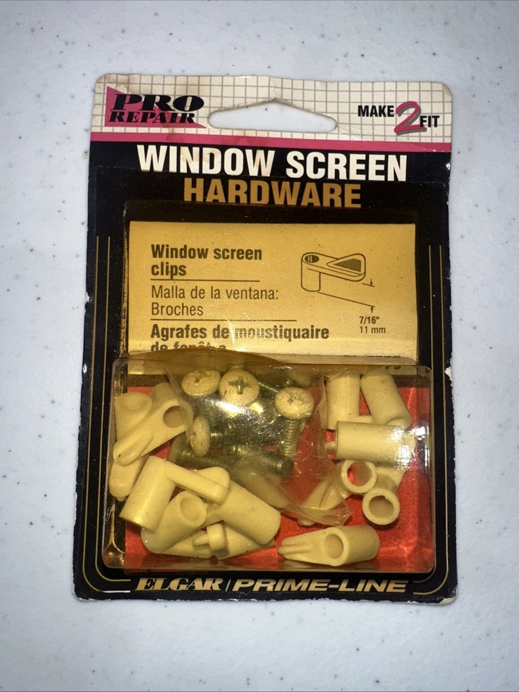 Prime Line Window Screen Clips 2 Packages.