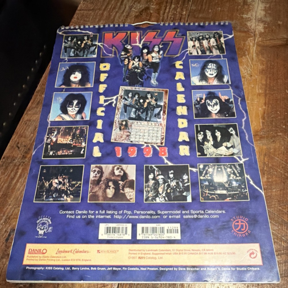 KISS 1998 Calendar, Tour Magazine, McFarlane Toys Promo, Group Photo