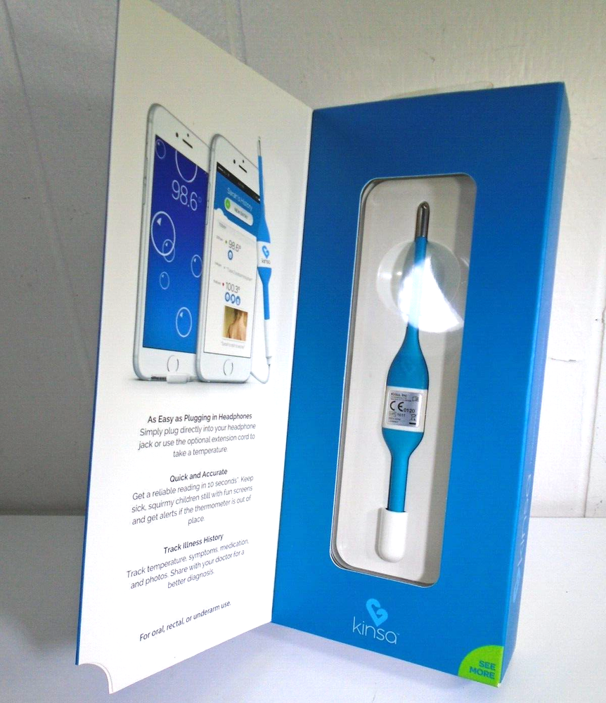 Kinsa Smart Stick Digital Thermometer KSA 003B for IOS & Android Smartest Fast