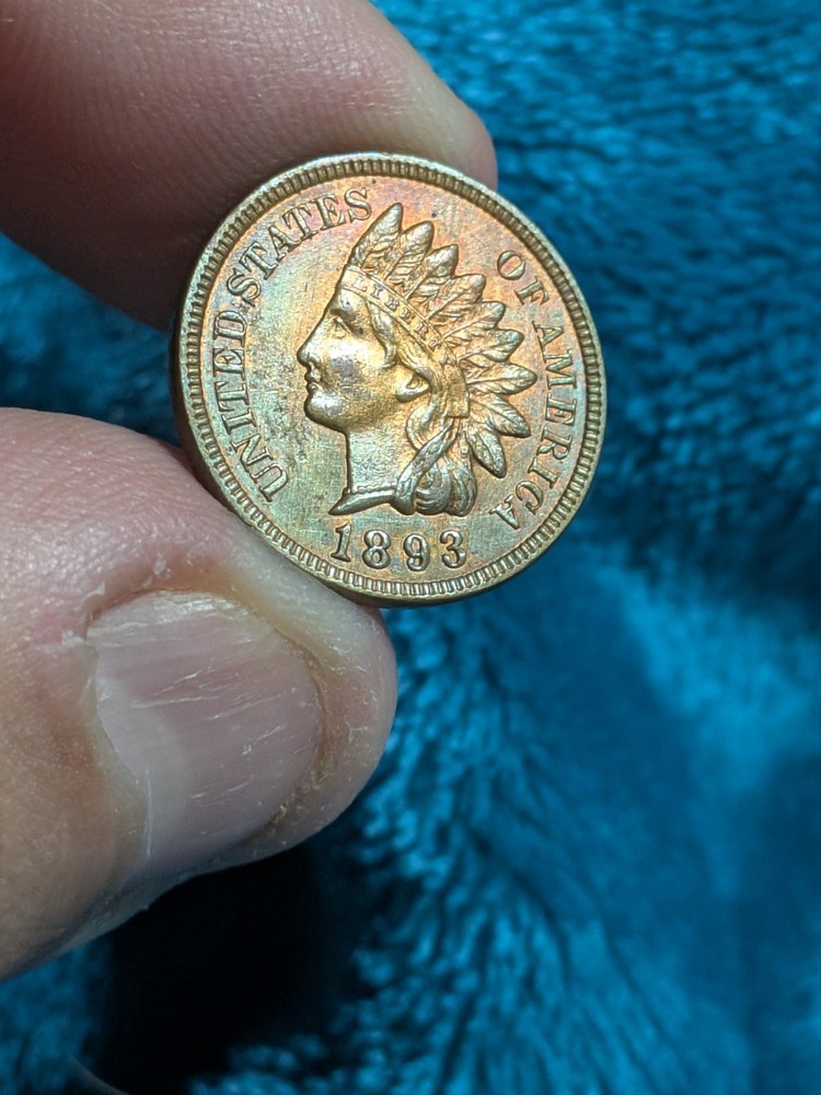 1893 Indian Head Cent - BU Unc Very Sharp From Collection